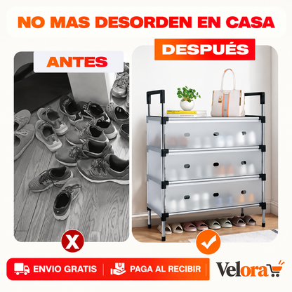 Zapatero de 5 Pisos en Acrílico
